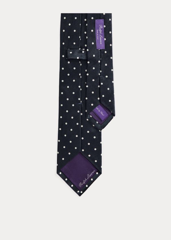 Laços Ralph Lauren Polka-Dot Silk Satin Homem 80365-YVDJ